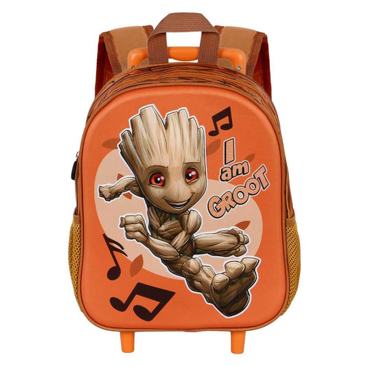 Marvel I am Groot Soundtrack-Mochila 3D con Ruedas Pequeña, Multicolor