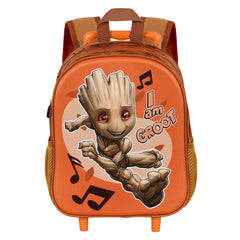 Marvel I am Groot Soundtrack-Mochila 3D con Ruedas Pequeña, Multicolor