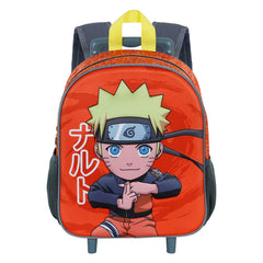 Naruto Chikara-Mochila 3D con Ruedas Pequeña, Multicolor