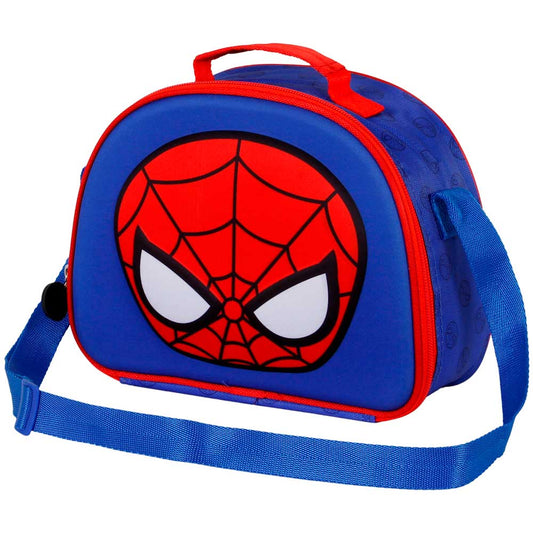 Marvel Spiderman Bobblehead-3D Lunch Bag, Blue