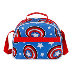Marvel Captain America Let's go - 3D Lunch Bag, Blue