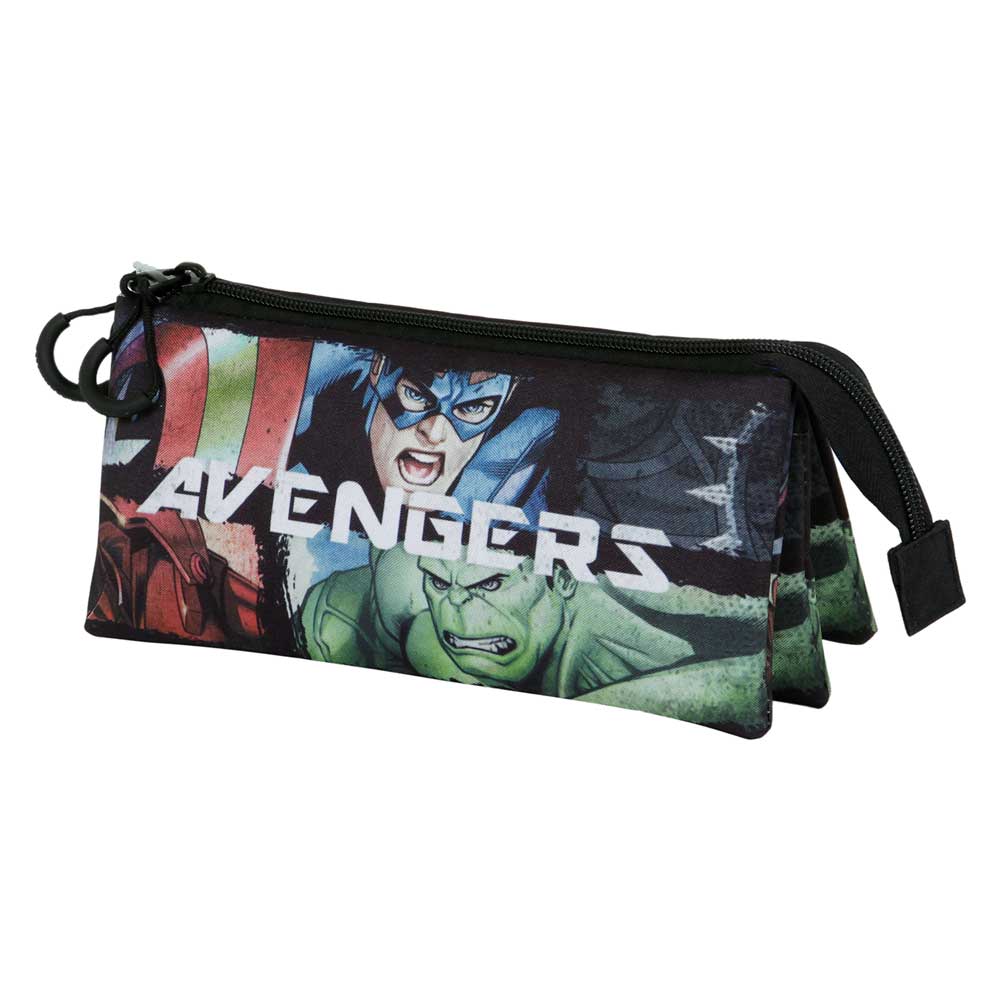 Marvel Avengers Superpowers-Astuccio Triplo FAN 2.0, Multicolore