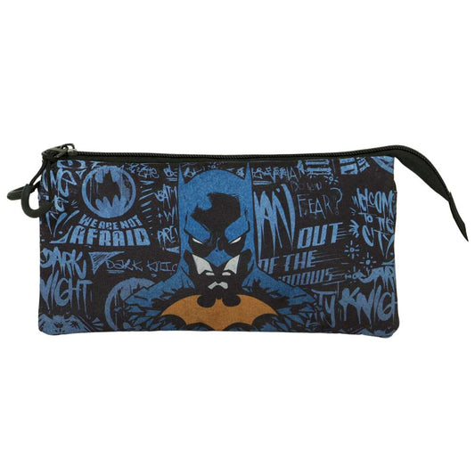 DC Comics Batman Wayne-Portatodo Triple FAN 2.0, Blue