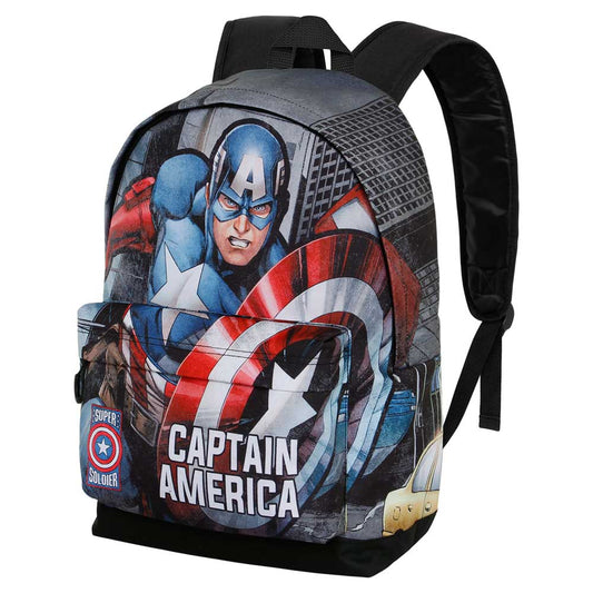 Marvel Capitán América Defender-Mochila HS FAN 2.0, Multicolor
