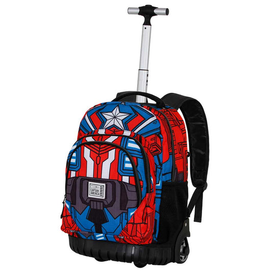 Marvel Captain America Tekk Costume-Trolley Backpack GTS FAN, Blue
