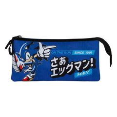 Sonic The Hedgehog On the Run-Astuccio Triplo FAN 2.0, Blu