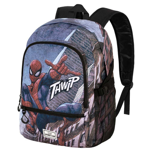 Marvel Spiderman Arachnid-Mochila Fight FAN 2.0, Rojo