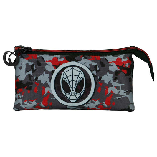 Marvel Spiderman Spidercammo-Estuche Portatodo Triple ECO, Multicolor