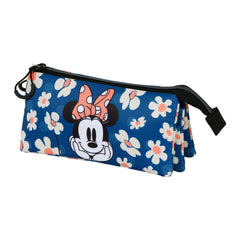 Disney Minnie Mouse Happy Field-Astuccio Triplo ECO, Blu Scuro