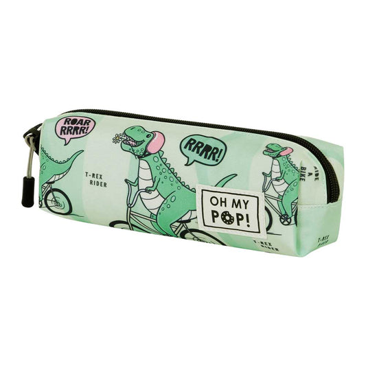 Oh My Pop Dinorrr-Estuche Portatodo Cuadrado FAN 2.0, Verde