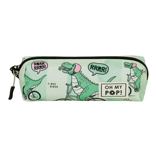 Oh My Pop Dinorrr-Estuche Portatodo Cuadrado FAN 2.0, Verde