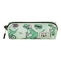 Oh My Pop Dinorrr-Estuche Portatodo Cuadrado FAN 2.0, Verde