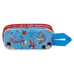 Disney Mickey Mouse House-Estuche Portatodo 3D Doble, Azul