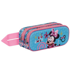 Disney Minnie Mouse Big Smile-Estuche Portatodo 3D Doble, Azul