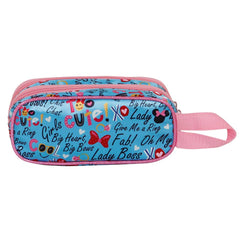 Disney Minnie Mouse Big Smile-Estuche Portatodo 3D Doble, Azul