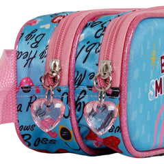 Disney Minnie Mouse Big Smile-Estuche Portatodo 3D Doble, Azul