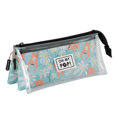 Oh My Pop! Lazy-Astuccio Triplo Clear, Turchese