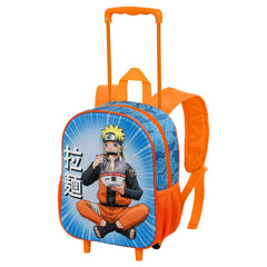 Naruto Ramen-Small 3D Backpack with Wheels Small, Blue