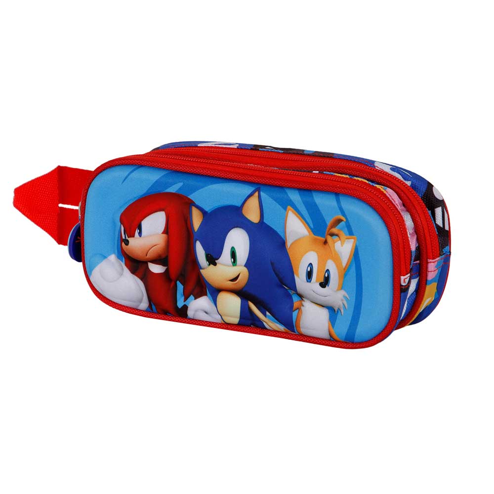 Sonic The Hedgehog Friends-Astuccio 3D Doppio, Blu