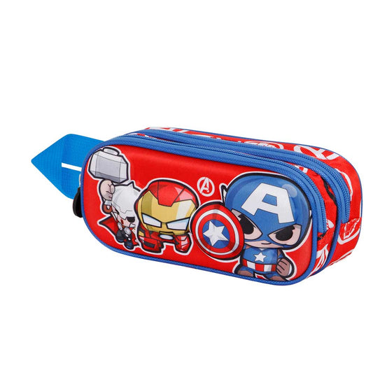 Marvel The Avengers Impact-Double 3D Pencil Case, Red