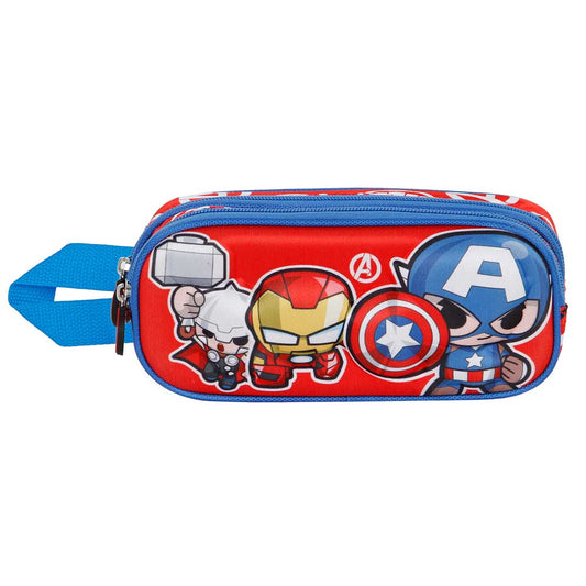 Marvel The Avengers Impact-Double 3D Pencil Case, Red