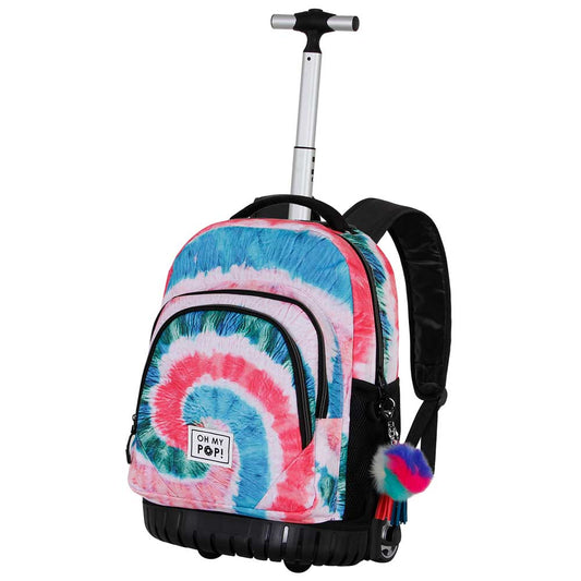 Oh My Pop Voyage-GTS FAN Trolley Backpack, Black