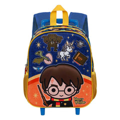 Harry Potter Crest 3D Backpack with Wheels Small, Orange