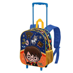 Harry Potter Crest 3D Backpack with Wheels Small, Orange