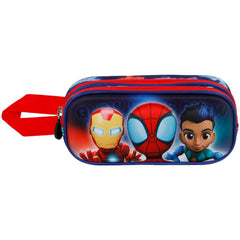 Marvel Spiderman Glow-Double 3D Pencil Case, Blue