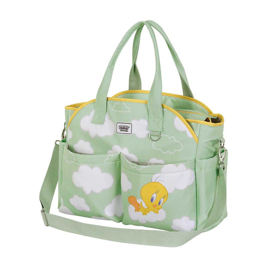 Looney Tunes Tweety Clouds-Mommy Baby Stroller Bag, Green