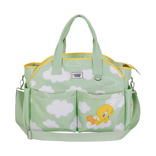 Looney Tunes Tweety Clouds-Mommy Baby Stroller Bag, Green