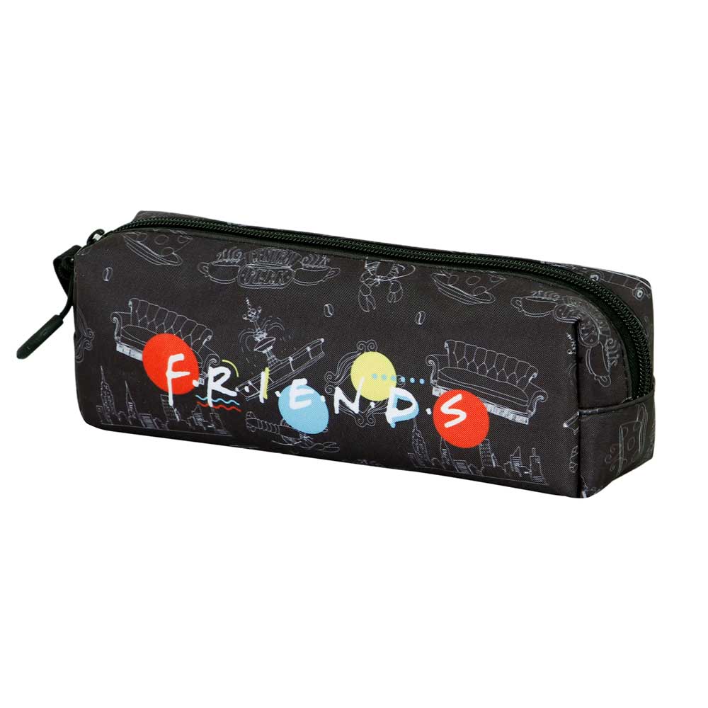 Friends Lights-Estuche Portatodo Cuadrado FAN 2.0, Negro