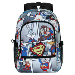 Looney Tunes Super Tunes-Mochila Fight FAN 2.0, Gris