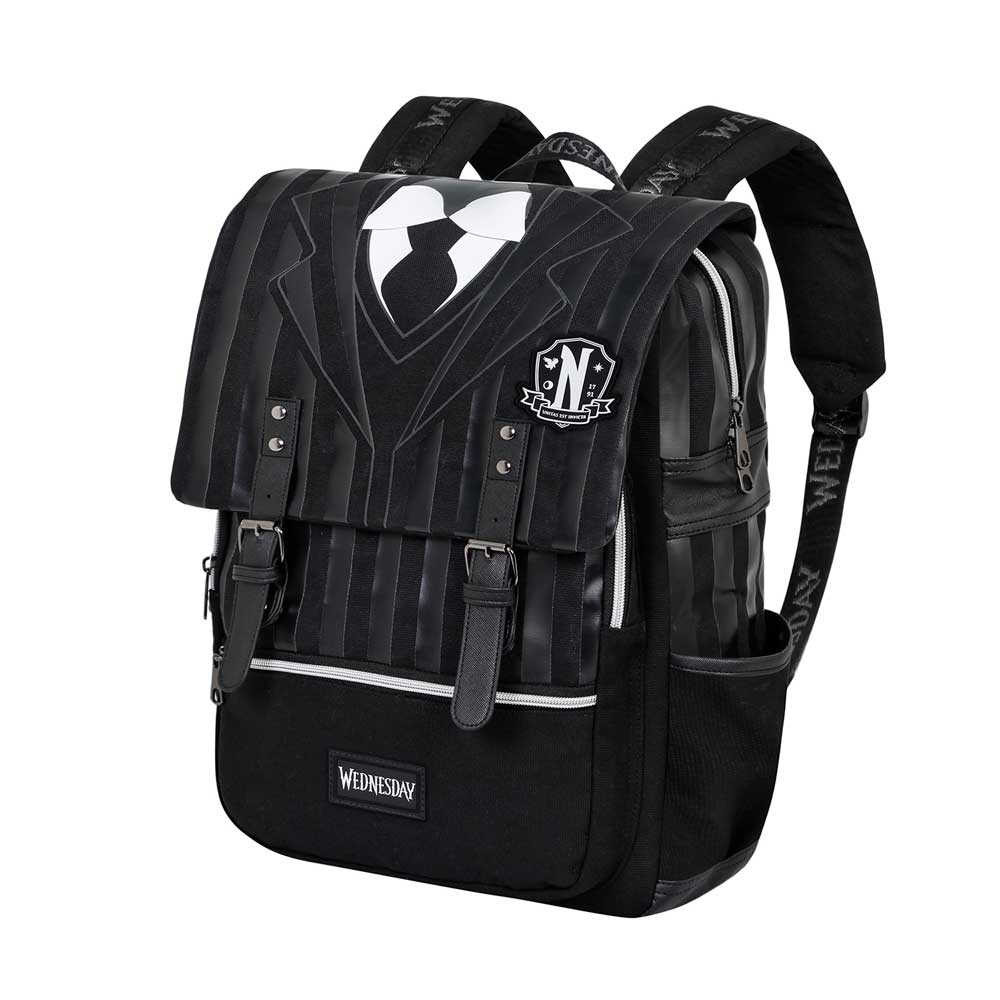 Wednesday Miércoles Uniform-Mochila Oxford, Negro