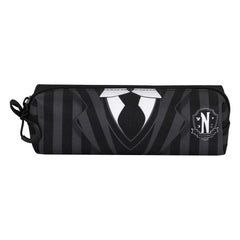 Wednesday Miércoles Uniform-Estuche Portatodo Cuadrado FAN 2.0, Negro