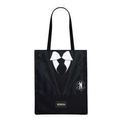 Wednesday Miércoles Uniform-Bolsa de la Compra Shopping Bag, Negro