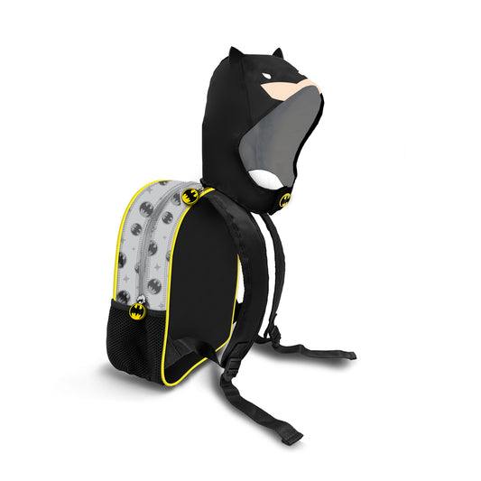 DC Comics Batman Chibi-Hooded Hooded Backpack, Gray