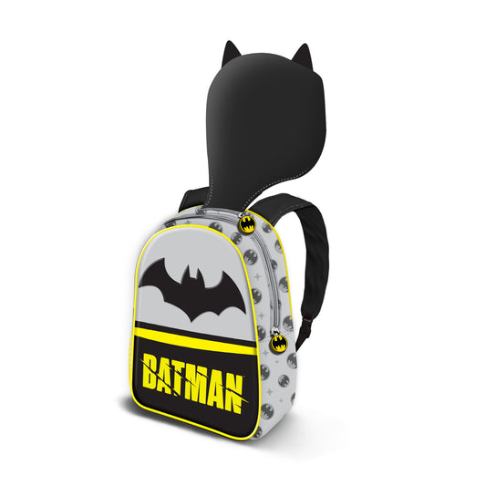 DC Comics Batman Chibi-Hooded Hooded Backpack, Gray