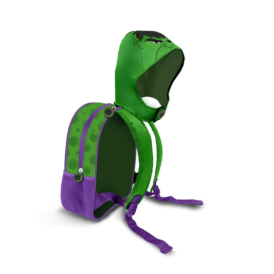 Marvel Hulk Go!-Hooded Hooded Backpack, Green