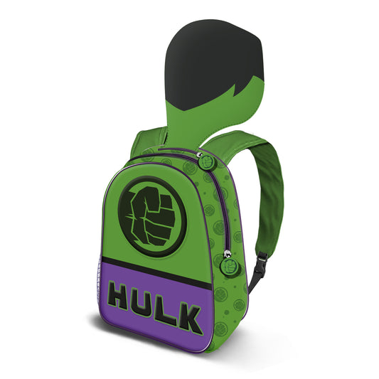 Marvel Hulk Go!-Hooded Hooded Backpack, Green