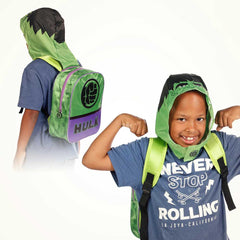 Marvel Hulk Go!-Hooded Hooded Backpack, Green