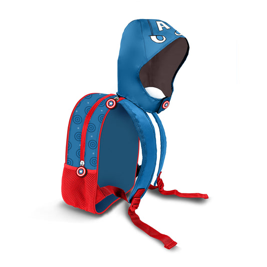 Marvel Captain America GuriHiru-Hood Hooded Backpack, Blue