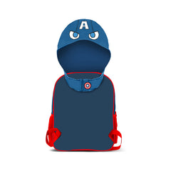 Marvel Captain America GuriHiru-Hood Hooded Backpack, Blue