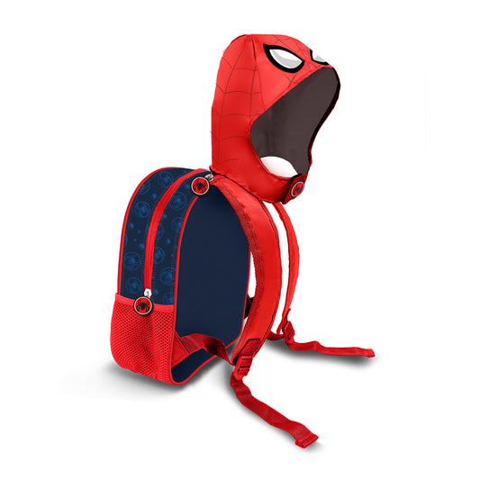 Marvel Spiderman Gaze-Hooded Hooded Backpack, Red
