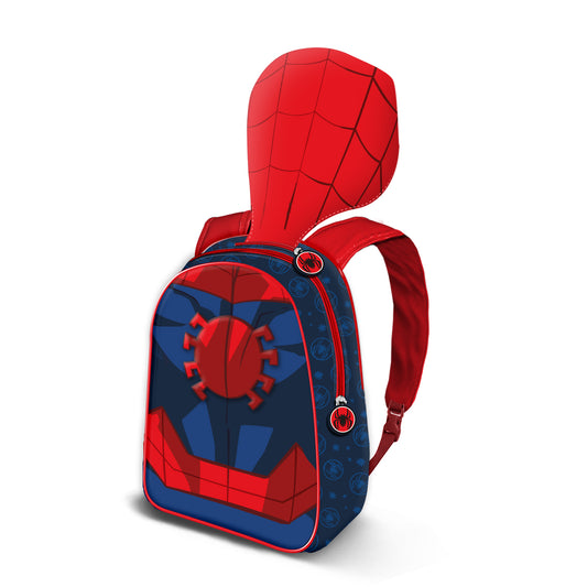 Marvel Spiderman Gaze-Hooded Hooded Backpack, Red