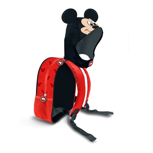 Disney Mickey Mouse Clever-Hood Hooded Backpack, Black