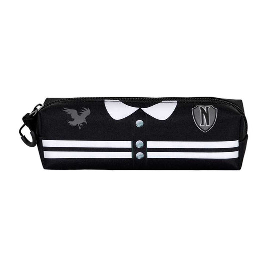 Wednesday Varsity-FAN Square Pencil Case 2.0, Black