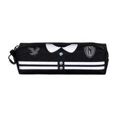 Wednesday Miércoles Varsity-Estuche Portatodo Cuadrado FAN 2.0, Negro