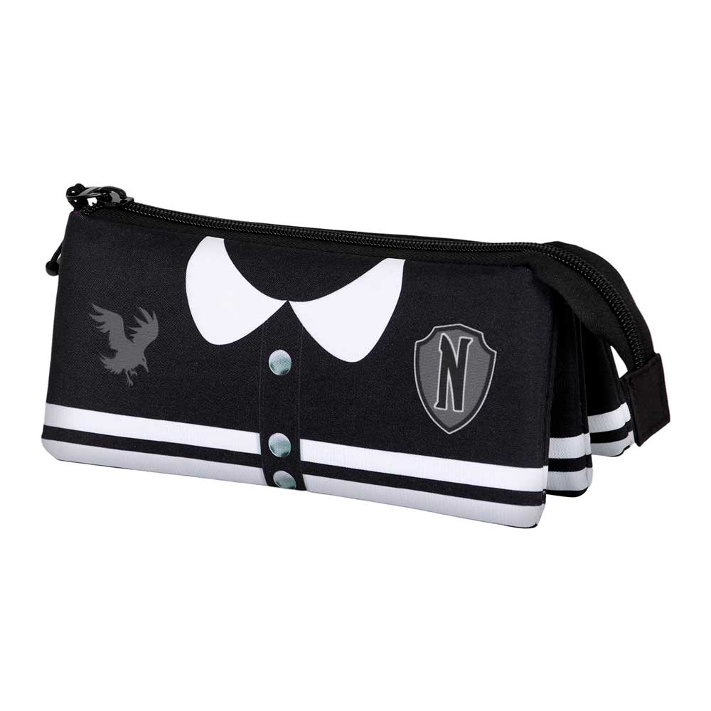 Wednesday Mercredi Varsity-Trousse Triple FAN 2.0, Noir