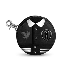 Wednesday Miércoles Varsity Casual-Monedero Cookie, Negro